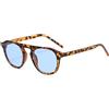 LJCZKA Occhiali da Sole Rotondi Retrò da Donna Uomo Classici Trendy Circolo Montatura Occhiali Flat Top Vintage Rotondi Occhiali Unisex