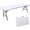 Totò Piccinni Tavolo KATIA VALIGETTA Salvaspazio da Giardino Pieghevole per PIC-Nic Buffet da Cucina Campeggio Casa Catering (Tavolo 240x70x74)