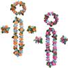 EAVUYIS 8 Pezzi Decorazioni Hawaiane Leis, Collana Fiori Braccialetti Fascia per Capelli,Hawaiana Braccialetto Fascia Hawaiana Party Decorazioni,per Feste a Tema Carnevale
