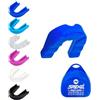 5RIDGE Paradenti sportivo slim fit con custodia, paradenti per protezione durante gli sport di contatto, resistente, per boxe, MMA, judo, karate, rugby, hockey, calcio (Blu, Adults 10+)