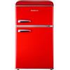 Corbero Corberó - Frigorifero Retro Statico | CF2PG90RR | 89 x 48 x 51 cm | Capacità 86 L | Congelatore 26L | 37 dB | Luce interna | Ripiani in vetro | Gambe livellatrici | Colore rosso
