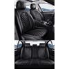 NOBQUA Coprisedili Auto Universali per 5 Posti in Vera Pelle-Compatibili con Opel Corsa Astra Insignia Mokka Crossland - Impermeabili, Antiscivolo-Set Completo per SUV e Berlina