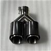 ZSHYTWE 1Pc Doppio Terminale di Scarico Lucido Doppio di Scarico Terminale di Scarico di Scarico Punta Silenziatore per BMW Universale Terminale di Scarico per Auto(ID 76MM-OD 114MM)