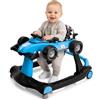 sun baby Girello bambino 3in1, primi passi Formula Racing, luce and Melodia, da 6 Mesi Fino a 12 kg, Seduta Imbottita, Rimovibile e Regolabile in Altezza (Blu)