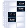 WITHYU 120 Pack 2400 Tasche per Biglietti da Visita e di Credito, Fogli per Racc