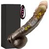 SNOWSEXY 25 cm Dildo Realistico Vibratoreper Vibratore Anale Pene Realistico XXL Grosso Dildo Vibratore Anale Gigante 3 Spinte 9 Vibrazionecon Riscaldante Sexytoysys Donna Professionale, Nero