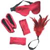 EESH Kit bondage sadomaso BDSM intimo sexy con polsiere cavigliere piumino e mascherina per amanti del fetish