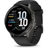 Garmin Venu 4 - 45 mm Slate con Silicone, Black (010-03014-00)