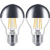Philips LED Lampadina a Filamento Goccia, 7.2W, Attacco E27, Luce Bianca Calda, Dimmerabile (Confezione da 2)