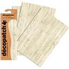 Décopatch C673O - 1 BUSTA da 3 fogli di carta stampata 30x40 cm, Legno bianco