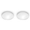 Philips LED Moire, Plafoniera Rotonda, Luce Bianca Calda, 10W, Bianco (Confezione da 2)