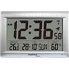 techno line WS 8009 Orologio Radio, Plastica, Argento, 40.7 x 4.3 x 27 cm
