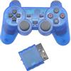 OZKVVM Gamepad wireless a colori trasparenti per PS2 Joystick con vibrazione 2.4G Controller Bluetooth compatibile con Playstation 2 Joypad