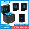 TELESIN Batteria TELESIN per GoPro Hero 12 11 10 9, 1750 mAh, Caricatore Rapido a 3 Vie, Scatola di Stoccaggio per Scheda TF, Accessori per GoPro Hero