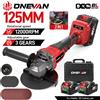 ONEVAN Smerigliatrice angolare elettrica brushless ONEVAN 125MM 2in1 per lucidatura 3000W M14, utensile elettrico per taglio metallo e legno, compatibile con batteria Makita 18V.