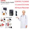 CONTEC tlc6000 Registratore dinamico per sistemi ECG Holter a 12 derivazioni, scheda da 2 GB, Software analizzatore (download online) TLC6000
