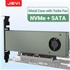JEYI Adattatore JEYI SK9 M.2 Dual PCIE 4.0 per SSD NVMe / NGFF con Ventola Turbo, da SSD NVME (M Key) e SATA (B Key) a Slot PCIe X4 X8 X16