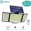newstyle Luce solare esterna 328/348 LED Sensore di movimento super luminoso integrato Forte potenza IP65 Impermeabile 3 modalità di funzionamento Parete da giardino
