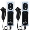 Bonadget Gamepad wireless Motion Plus telecomando integrato compatibile con il controller Nintendo Wii Nunchuck Set con custodia in silicone