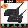 EJEAS V6 PRO+ Auricolare interfono per casco moto Bluetooth con comunicatore interfono BT 1200M per 6 ciclisti Impermeabile