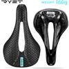 RYET Sella per bici in carbonio stampata in 3D 140mm 142mm Super leggera da strada MTB da corsa Selle in EVA Cuscino per sedile per bicicletta Parte di seduta per ciclismo