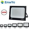 EnwYe Faretto a LED per luce di inondazione AC220V 100W 200W IP66 Impermeabile LED Nero Shell Garden Street Gate Wall Floodlights