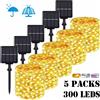 OKAL RED EAST 32M Luce solare a LED Lampada da festone per esterni Lampada da giardino Fata Stringa di luce Led Scintillio Lampada impermeabile Ghirlanda di Natale Decorazione del cortile