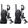 BAOFENG 2 pezzi Baofeng Walkie Talkie BF-88E PMR 0,5 W 16CH UHF 446,00625-446,19375 MHz 12,5 KHz Separazione canale con caricatore USB auricolare