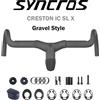 ULLICYC Manubrio Syncros Gravel Creston IC SL X con passaggio cavi interno completo, manubrio da strada in carbonio T1000, cockpit integrato per gravel, compatibile Di2