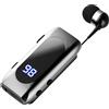 Yu Miao Qi K55 Lavalier Business Cuffie Bluetooth 5.2 Tempo di conversazione/musica 20 ore, display digitale a led, auricolari wireless con cancellazione del rumore