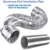 NONE 60/80/100/110/120/150mm Tubo di ventilazione in foglio di alluminio crittografato Tubo di fumo scalabile Presa da cucina Tubo di scarico per bagno