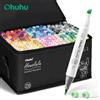Ohuhu Honolulu 216 colori pennarelli set pennarelli per alcol artistici riutilizzabili doppia punta schizzi disegno manga materiale scolastico d'arte