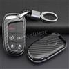 MIHUMOE Custodia protettiva per portachiavi in fibra di carbonio per Jeep Grand Cherokee Renegade Compass Dodge Charger Challenger Journey Fiat 500X Chrysler