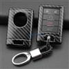 MIHUMOE Per il 2008-2019 Cadillac DTS STS CTS SRX XTS ATS Escalade Chevrolet Corvette Chiave per auto in fibra di carbonio Fob Custodia catena Borsette Anello