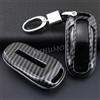 MIHUMOE Portachiavi per auto in fibra di carbonio Portachiavi con anello a catena Portachiavi Accessori per guscio per Tesla Model X 2016-2023