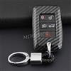 MIHUMOE Custodia a catena con copertura portachiavi per auto in fibra di carbonio per Land Range Rover Sport Evoque Defender 90 110 130 Discovery Velar Jaguar XF F-PACE