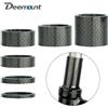NONE Deemount Distanziatori opachi lucidi in fibra di carbonio completa adatti per stelo forcella da 28,6 mm Auricolare per bicicletta Manubrio Anelli multi-altezza