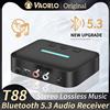 VAORLO Adattatore ricevitore audio USB Bluetooth 5.3 Musica stereo wireless 3,5 mm AUX R/L RCA Supporto riproduzione U-Disk per amplificatore altoparlante desktop