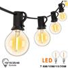 Genixgreen G40 Luce per interni ed esterni Presa E12 Spina UE 220V Connessione Dimmerabile Catena di luci vintage fata per l'arredamento del patio del cortile