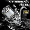 rooblinos Mulinello da Pesca Spinning Rooblinos in Acciaio Inox con Cuscinetti, Modelli 8000 9000 10000 12000 14000, Potente Mulinello da 25KG per Acqua Salata e Dolce