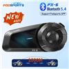 Fodsports Interfono per Moto Fodsports FX-S, Auricolare Bluetooth per Casco, Interfono Wireless, 1000M, BT5.4,Supporta l'app