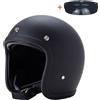 BLD Casco moto retrò 500TX a faccia aperta Scooter vintage autentico da equitazione 3/4 Jet Casco DOT approvato Moto Capacete BLD