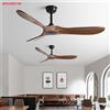 INTELLIGENT FAN Ventilatore da soffitto da 36/42/52/60 pollici Ventilatore industriale vintage in ABS Nessuna luce Ventilatore decorativo con telecomando Ventilatori grandi retrò