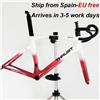 THRUST CARBON Telaio Bici da Corsa AERO in Carbonio con Freno a Disco, Cablaggio Interno Completo BSA T47, Manubrio DI2 UPGRADED EPS