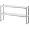 SucceBuy Tavolo da lavoro da cucina in acciaio inossidabile Overshelf con tavolo da lavoro di preparazione Overshelf regolabile in altezza per cucina ristorante
