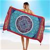 scoiry Moda 90x180 cm Twill di cotone Pareo Beach Cover-Up Donna Grande abito da spiaggia Bikini Costume da bagno Cover Up Sarong Wrap Sciarpa