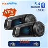 Fodsports 2 pezzi Interfono moto Fodsports FX-S, interfono casco Bluetooth, cuffia casco moto,1000M, BT5.4