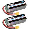 hrb 2PCS HRB 22.2v 5000mah 6000mah 4000mah 3300mah 6S Lipo Batteria 50C 60C Con XT60 XT90 EC5 Connettore per RC aereo elicottero