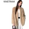 NONE Cappotto di vera pelliccia di visone Giacca di pelliccia di moda di lusso da donna con cintura Inverno Nuovo in capispalla Abbigliamento donna di alta qualità 2024 шуба