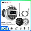 AKAMATE Sistema radio per barche Lettore multimediale Radio marina/altoparlante/antenna FM AM Radio audio MP3 Bluetooth impermeabile per camper ATV UTV SPA RZR